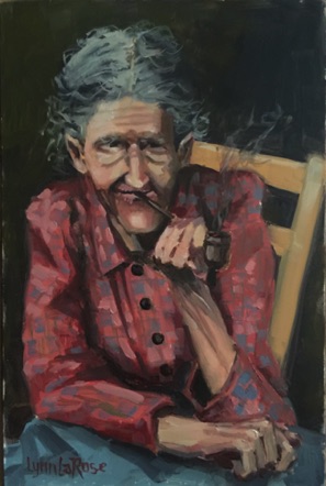 Old Woman and Pipe
6x9
